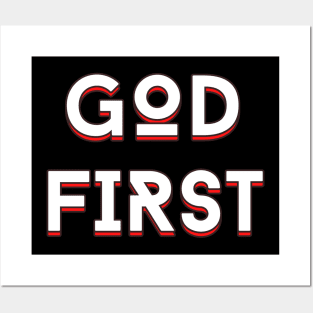 God First | Christian Typography Posters and Art